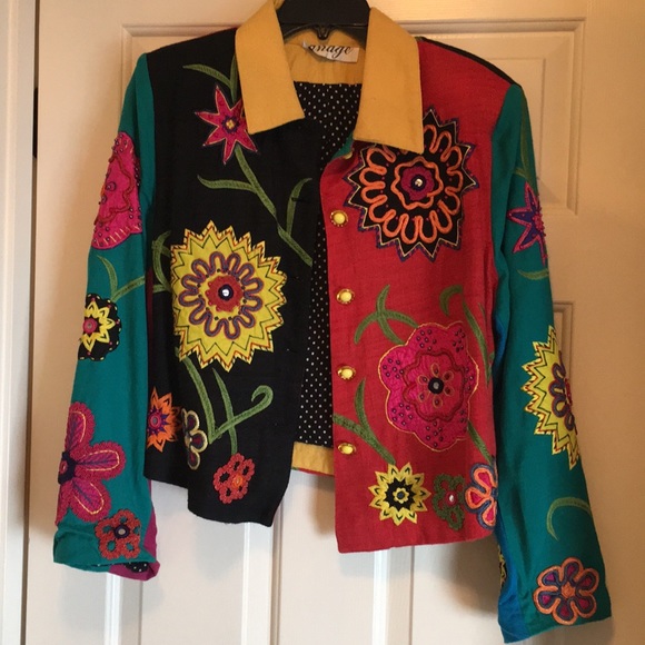 Anage Jackets Coats Vintage Multicolor Anage Jacket Poshmark